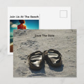 Carte Postale Faire-part Rencontrez-Nous À La Plage (Devant / Derrière)