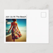 Carte Postale Faire-part Rencontrez-Nous À La Plage (Dos)
