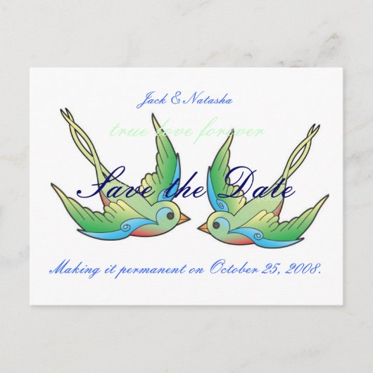 Carte Postale Faire-part Rendre l'amour vrai permanent (Devant)