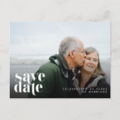 Carte Postale Faire-part Renouvellement de Voeux de Mariage Simple Moderne (Devant)