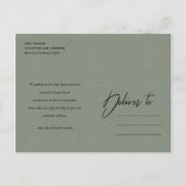 CARTE POSTALE FAIRE-PART REPORT BLUSH PECHE ROSE FLEURAL MARIAGE REPORTÉ (Dos)