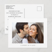 Carte Postale Faire-part Report de date de mariage Changement de date simpl (Devant / Derrière)