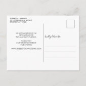 Carte Postale Faire-part Report de date de mariage coeurs (Dos)