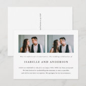 Carte Postale Faire-part Report de mariage avec deux photos (Devant / Derrière)