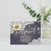 Carte Postale Faire-part Report de mariage Changement de date Tournesols (Debout devant)