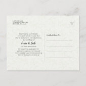 Carte Postale Faire-part Report de mariage Nous faisons toujours la dentell (Dos)