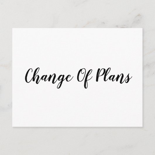 Carte Postale Faire-part Report de mariage simple (Devant)