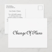 Carte Postale Faire-part Report de mariage simple et élégant  (Devant / Derrière)