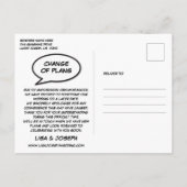 Carte Postale Faire-part Report du changement de date de la bande dessinée  (Dos)