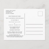 Carte Postale Faire-part Report mariage Changement de régime Rose Noir (Dos)