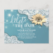 Carte Postale Faire-part Report mariage Supprimer La Date Sunflower (Devant)