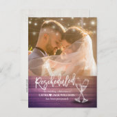 Carte Postale Faire-part Report reprogrammé du Mariage Changement de plan (Devant / Derrière)