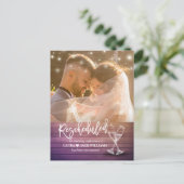 Carte Postale Faire-part Report reprogrammé du Mariage Changement de plan (Debout devant)