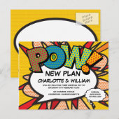 Carte Postale Faire-part Reporté Changer la date amusant Comic Book (Devant / Derrière)