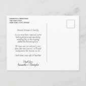 Carte Postale Faire-part Reporter la Date Élégante Rose Rouge Mariage Repor (Dos)