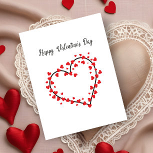 Carte Postale Faire-part Réseau and Black Hearts Valentines Design