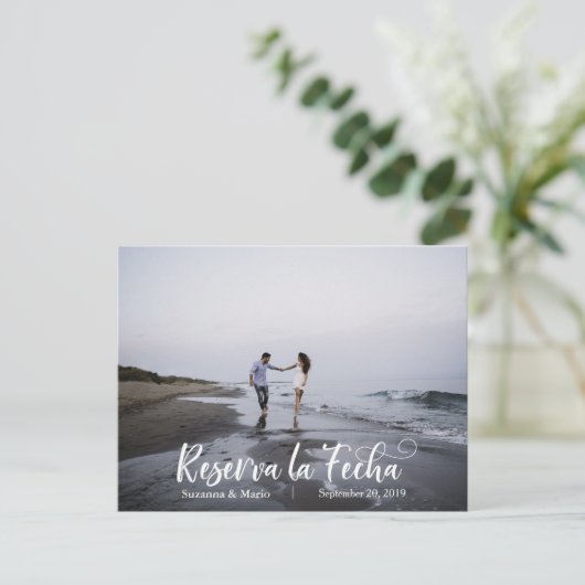 Carte Postale Faire-part Reserva la Fecha Enregistrer la date Espagnol Ohja (Debout devant)