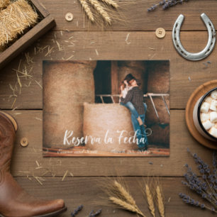 Carte Postale Faire-part Reserva La Fecha Photo Save the Date Espagnol