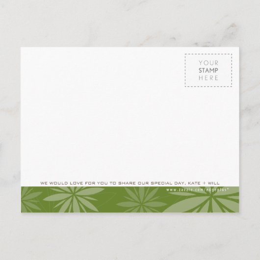 Carte Postale Faire-part RÉSERVER LA DATE :: vitalité fougère (Dos)