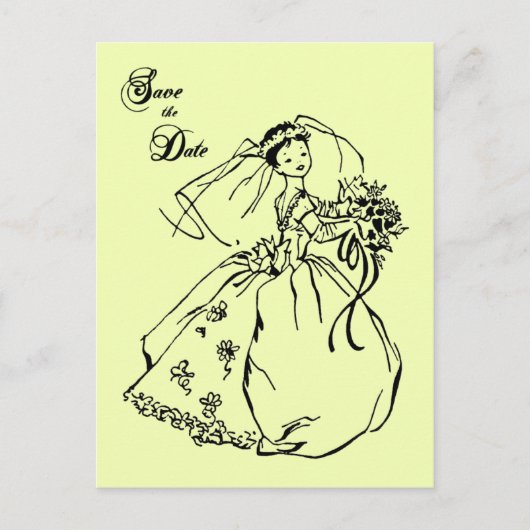 Carte Postale Faire-part Réservez la date (Devant)