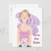 Carte Postale Faire-part Réservez la date (Devant / Derrière)