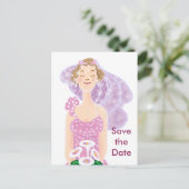 Carte Postale Faire-part Réservez la date (Debout devant)