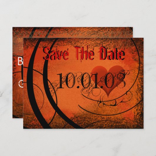 Carte Postale Faire-part Réservez la date- (Devant / Derrière)