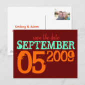 Carte Postale Faire-part Réservez la date (Devant / Derrière)