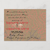 Carte Postale Faire-part Réservez la date (Dos)