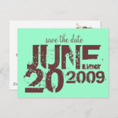 Carte Postale Faire-part Réservez la date (Devant / Derrière)