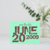 Carte Postale Faire-part Réservez la date (Debout devant)