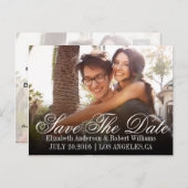 Carte Postale Faire-part Réservez la date | Enregistrer notre date Mariage (Devant / Derrière)