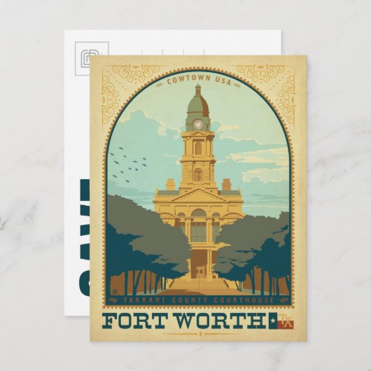 Carte Postale Faire-part Réservez la date - Fort Worth, TX (Devant / Derrière)