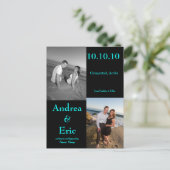 Carte Postale Faire-part Réservez les Dates (Debout devant)