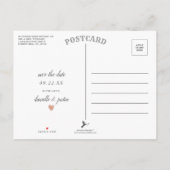 Carte Postale Faire-part "Réservez-nous une date" Calendrier moderne Enregi (Dos)