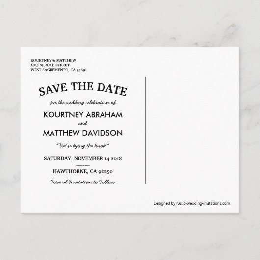 Carte Postale Faire-part Respiration de Bébé Pot Mason Rustique Épargnez la (Dos)