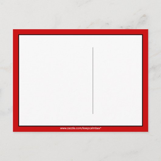 Carte Postale Faire-part Restez calme avec un bébé (Dos)