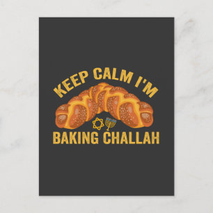Carte Postale Faire-part Restez Calme Je Fais Du Pain Challah Drôle Hanukka
