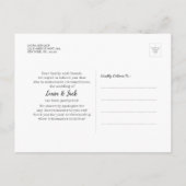 Carte Postale Faire-part Restez chez vous et restez en sécurité Report de m (Dos)