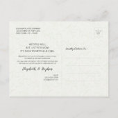 Carte Postale Faire-part Restez chez vous Restez en sécurité Mariage Report (Dos)