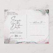 Carte Postale Faire-part Résumé Éthéré Lavande Mariage Sauvegarder La Date (Dos)