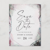 Carte Postale Faire-part Résumé Éthéré Lavande Mariage Sauvegarder La Date (Devant)