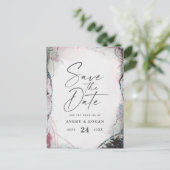 Carte Postale Faire-part Résumé Éthéré Lavande Mariage Sauvegarder La Date (Debout devant)