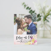 Carte Postale Faire-part Retarder notre date Elegant Mariage Postponement p (Debout devant)