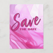Carte Postale Faire-part Retirement Party Save The Date Pink Abstract (Devant)