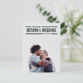 Carte Postale Faire-part Retour du Mariage Mariage reporté Photo (Debout devant)
