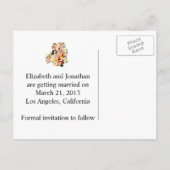 Carte Postale Faire-part Retro 1950s Couple V2 Enregistrer la date (Dos)