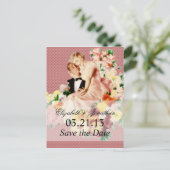 Carte Postale Faire-part Retro 1950s Couple V2 Enregistrer la date (Debout devant)