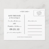 CARTE POSTALE FAIRE-PART RETRO | ANNONCE DE SAUVEGARDE DE LA DATE (Dos)