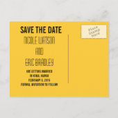 Carte Postale Faire-part Retro Beach Wedding Sauvez les Dates (Dos)